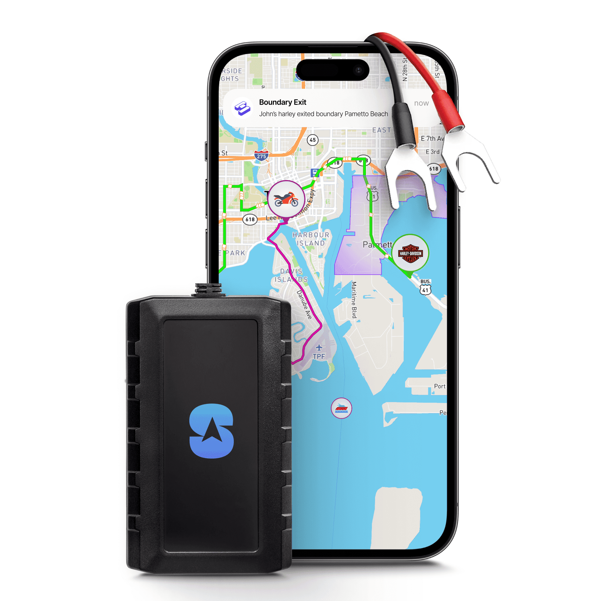 Spytec GPS Moto Tracker - Waterproof Real-Time Tracking w/ 5 Second Updates - Ideal Hard-Wired GPS Tracking for Mopeds, Scooters, Boats, ATVs - Anti Theft Movement Alert - Low Cost Plan