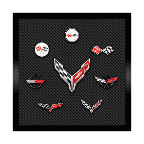 Sqaure Corvette Generations - Black to Carbon