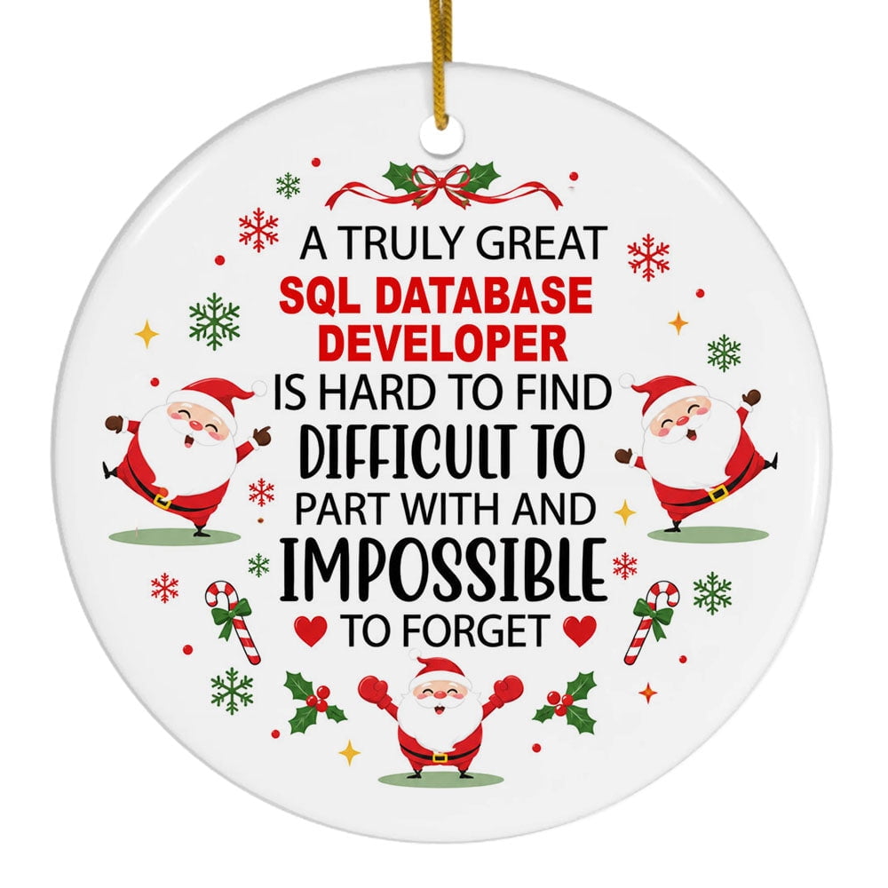 Sql Database Developer Christmas Ornament, Truly Great Job Appreciation ...