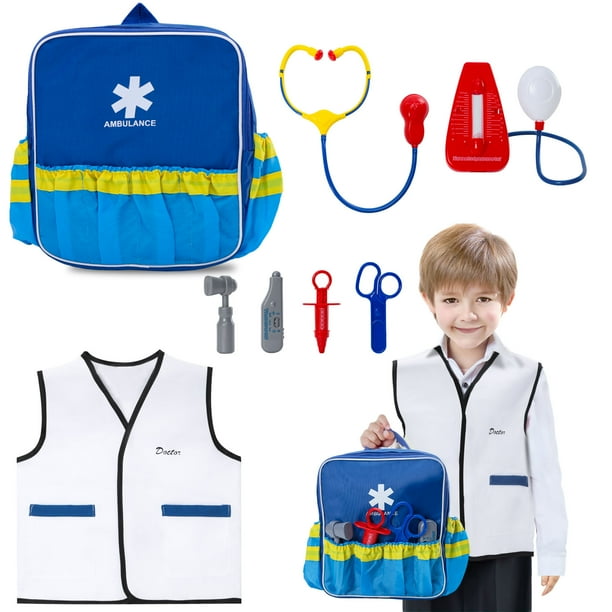 Sqnox Doctor Kit for Toddlers 35, Kids Doctor Playset 8 Pcs Pretend