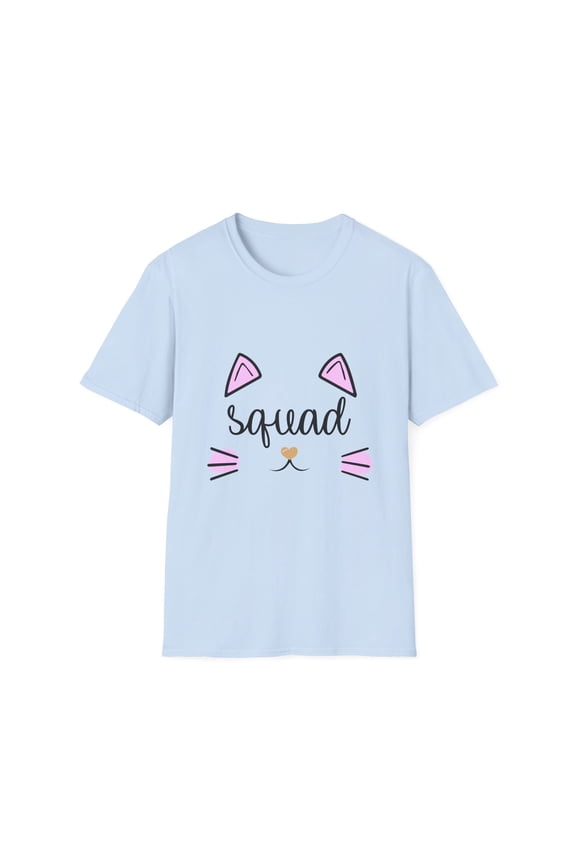 Squad Cat Bachelorette Team Bride Bridal Party Shower Gift Bridesmaids Unisex Softstyle T-Shirt