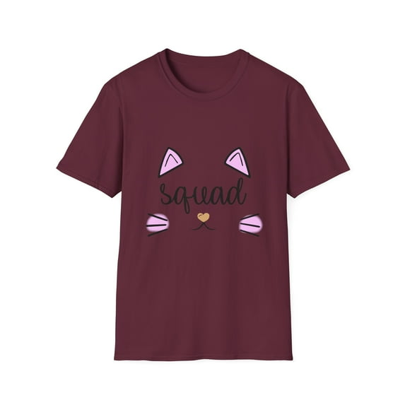 Squad Cat Bachelorette Team Bride Bridal Party Shower Gift Bridesmaids Unisex Softstyle T-Shirt