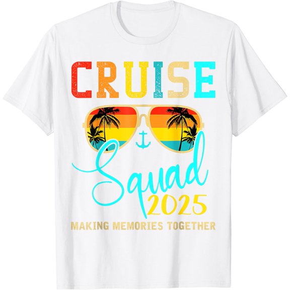 Squad Crew Cruise 2025 Summer Vacation Matching Family Group T-Shirt100% cotton