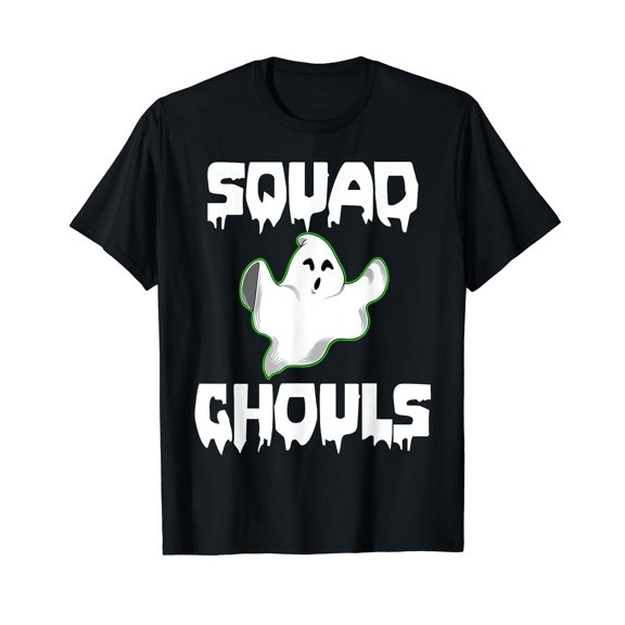 Squad Ghouls Funny Halloween Horror Scary Black T-Shirt Gift