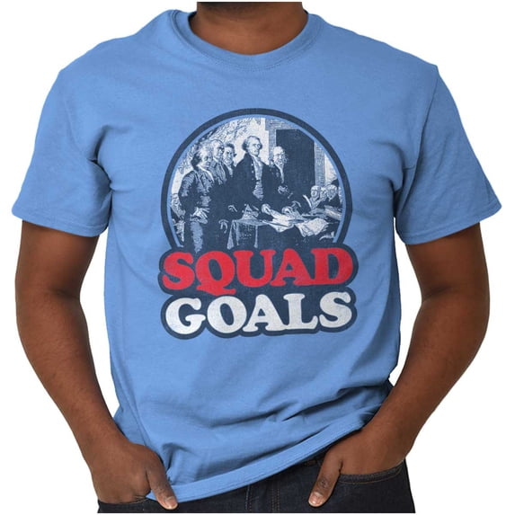 Squad Goal Founding Fathers Funny USA Men's Graphic T Shirt Tees Brisco Brands M