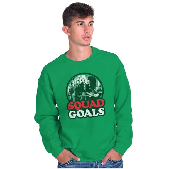Squad Goal Founding Fathers Funny USA Unisex Plus Fleece Graphic Sweatshirt Brisco Brands 2X