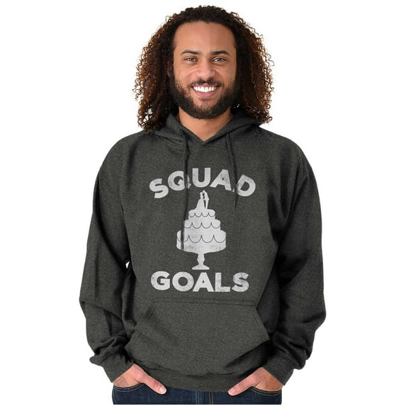 Squad Goals Wedding Cake Humor Hoodie Sweatshirt Women Men Brisco Brands 2X