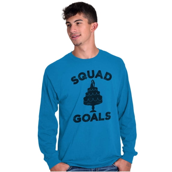 Squad Goals Wedding Cake Humor Long Sleeve TShirt Men Women Brisco Brands M