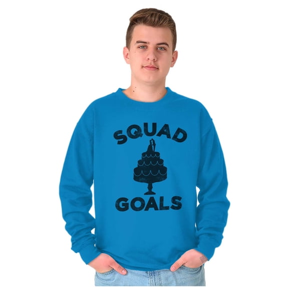 Squad Goals Wedding Cake Humor Sweatshirt for Men or Women Brisco Brands 5X