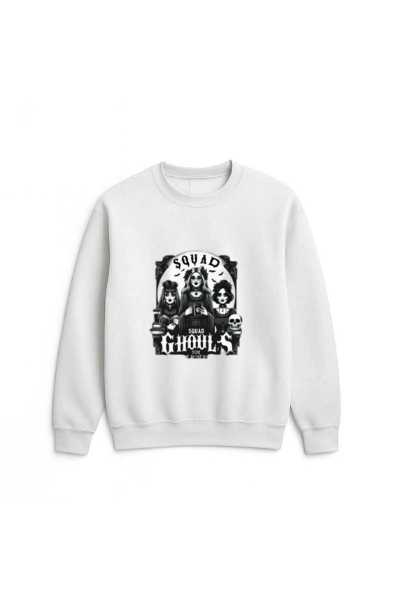 Squad Goals Funny Halloween Gothic Teacher Creepy Artwork Graphic Sweatshirt, up to size 5XL