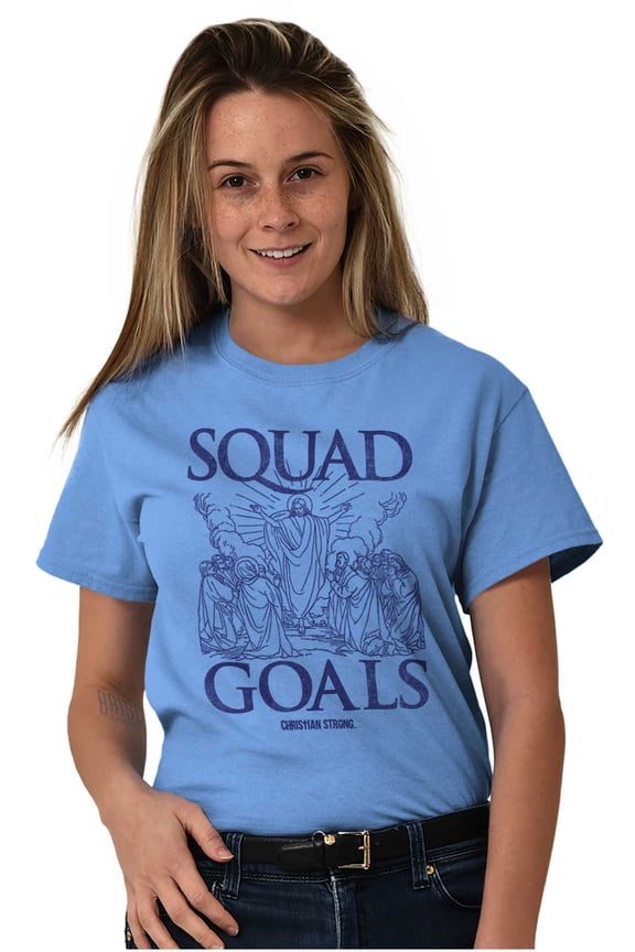 Squad Goals Jesus Disciple Funny Women's Graphic T Shirt Tees Brisco Brands X