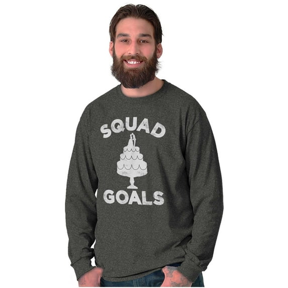 Squad Goals Wedding Cake Humor Long Sleeve TShirt Men Women Brisco Brands L
