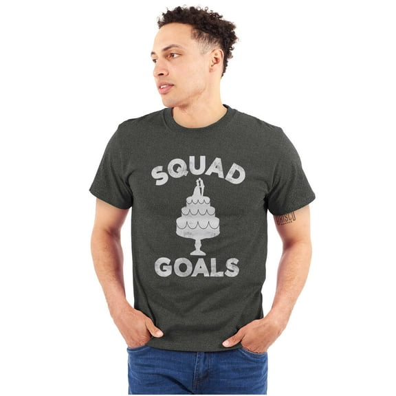 Squad Goals Wedding Cake Humor Plus Size Crewneck Graphic Tee Shirt Brisco Brands 2X