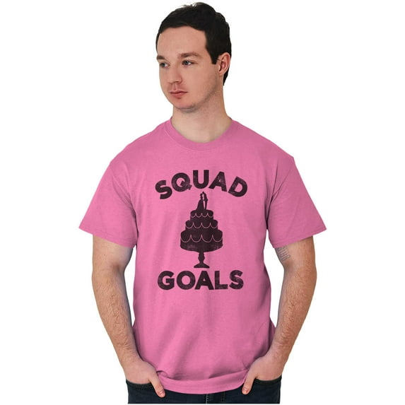Squad Goals Wedding Cake Humor Plus Size Crewneck Graphic Tee Shirt Brisco Brands 3X