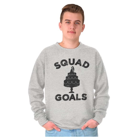 Squad Goals Wedding Cake Humor Unisex Plus Fleece Graphic Sweatshirt Brisco Brands 2X