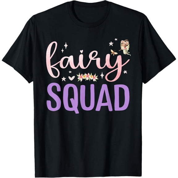 Squad Magical Floral Team Fairy Birthday Whimsical Fairytale T-Shirt