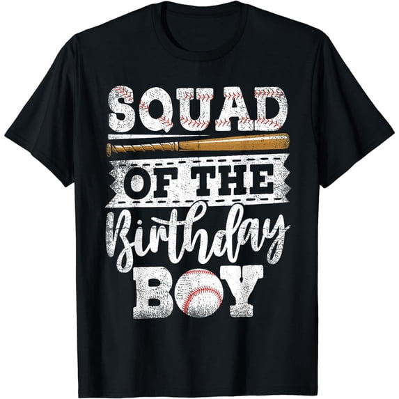 Squad Of The Birthday Boy Baseball Baller Kids T-Shirt