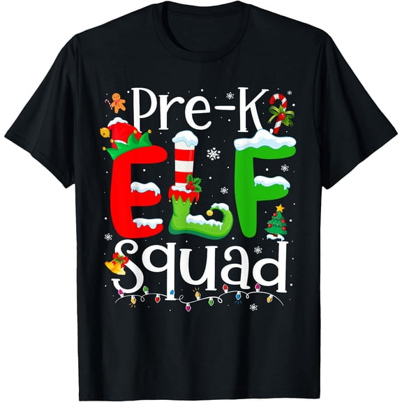 Squad Pre-K Teacher Krismast Child Krismast T-Shirt