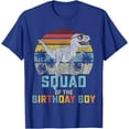thumbnail image 1 of Squad of the Birthday Boy Dinosaur Friend Saurus Family Matching Unisex T-Shirt for Men Women Kids,Royal Blue Color,Size YXL, 1 of 5