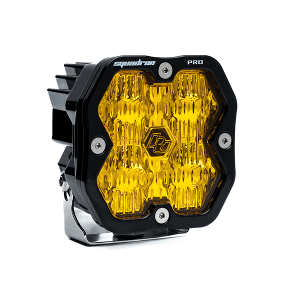Squadron 2.0 Pro Black Baja Amber LED Wide/Cornering Style Auxiliary Light Pod