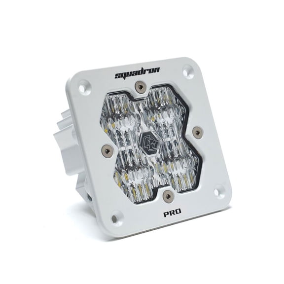 Squadron 2.0 Sport Black Flush Mount Clear LED Work/Scene Style Auxiliary Light Pod