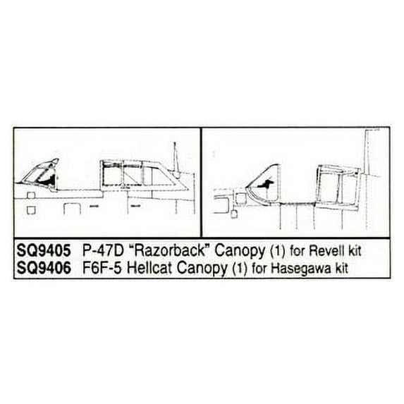 Squadron Products 1/32 Canopies P-47D 'Razorback' Thunderbolt Model Kit