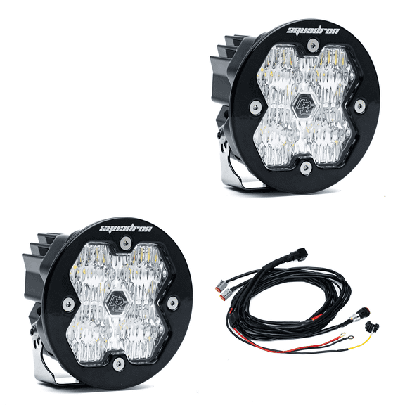 Squadron-R 2.0 Sport Black Clear LED Wide/Cornering Style Auxiliary Light Pods