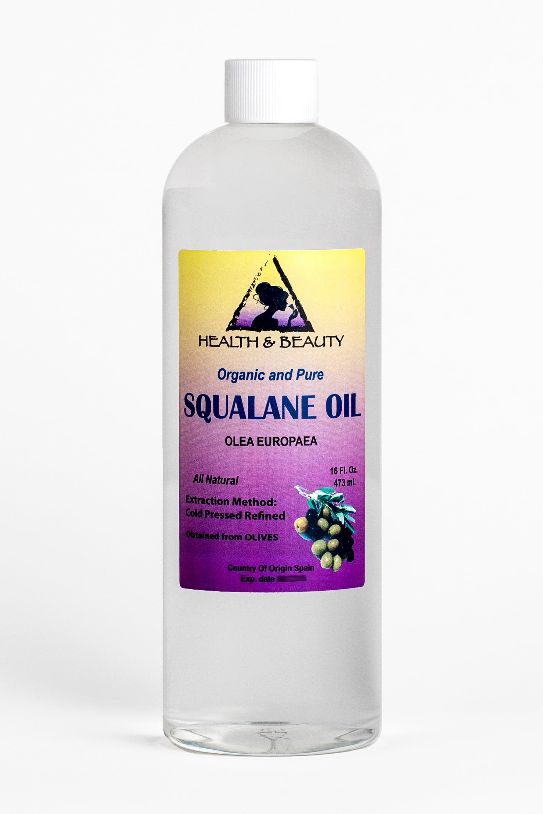 Squalane oil organic olive-derived anti-aging moisturizer cold press pure 32 oz