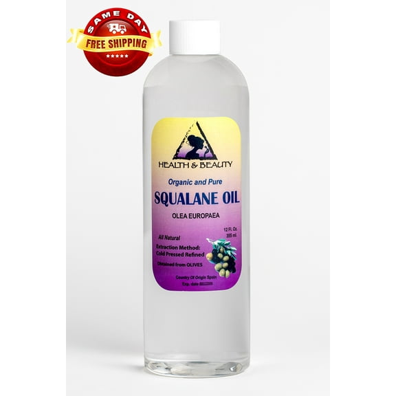 Squalane oil organic olive-derived anti-aging moisturizer cold press pure 36 oz