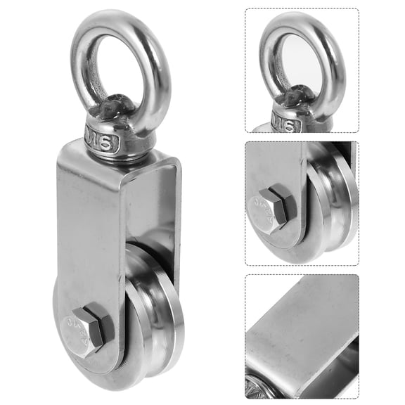 Moluckfu Cable Pulley Weight Stainless Steel 1Pcs 3.4X0.7X0.6In