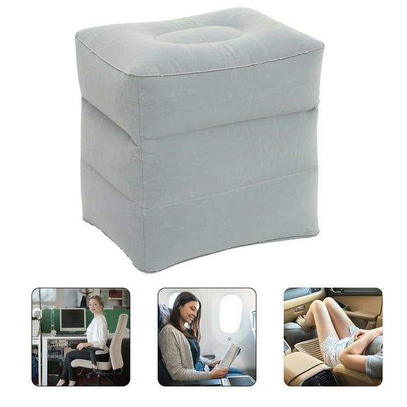Squalise 1 Set Travel Foot Rest Airplane Travel Essentials Inflatable Car Seat Foot Rest