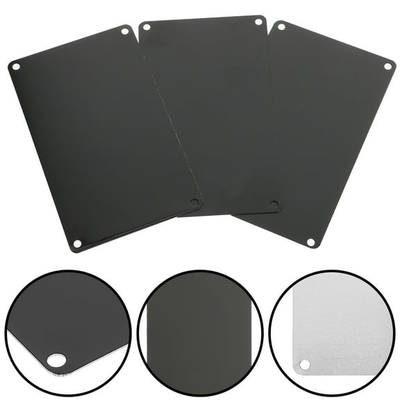 Squalise 10Pcs Small Wall Mounted Sign Plates Office Business Door Signs DIY Engraving Plates