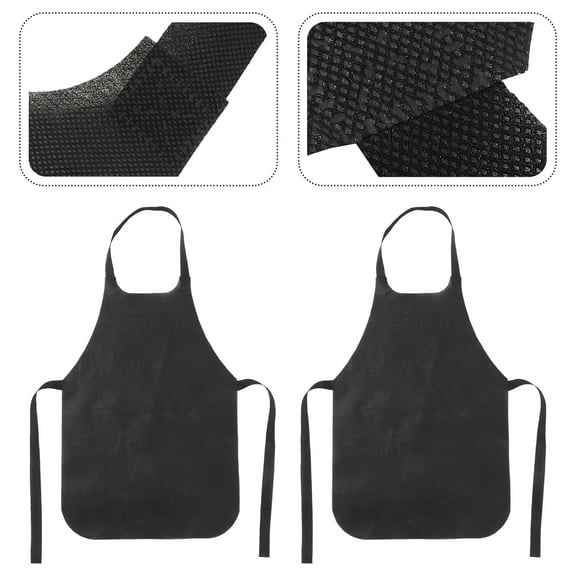 Squalise 11pcs Unisex Disposable Aprons Thickened Oil Proof Antifouling Non-woven Fabric Apron for Cooking Painting Activities