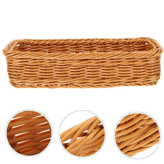 Squalise 1Pc Pastoral Style Seasoning Jars Storage Basket Desktop Sundries Organizer (Coffee)
