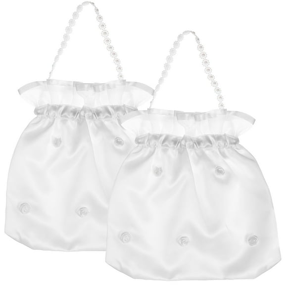 Squalise 1pc Wedding Candy Pouches Satin Party Favor Bags Bridal Bridesmaid Handbag Drawstring Gift Bags