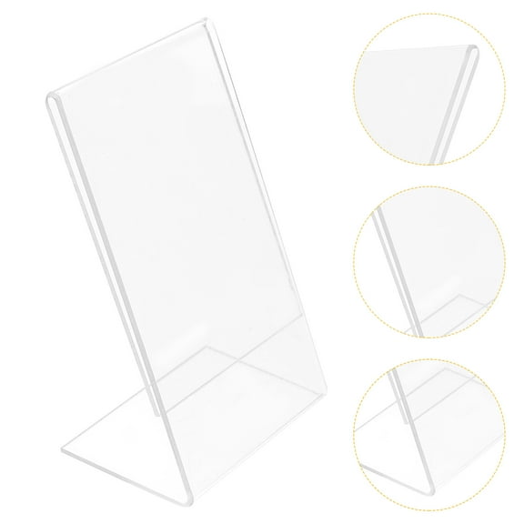 Squalise 2Pcs Transparent Acrylic Photo Frames Price Tag Advertising Display Racks
