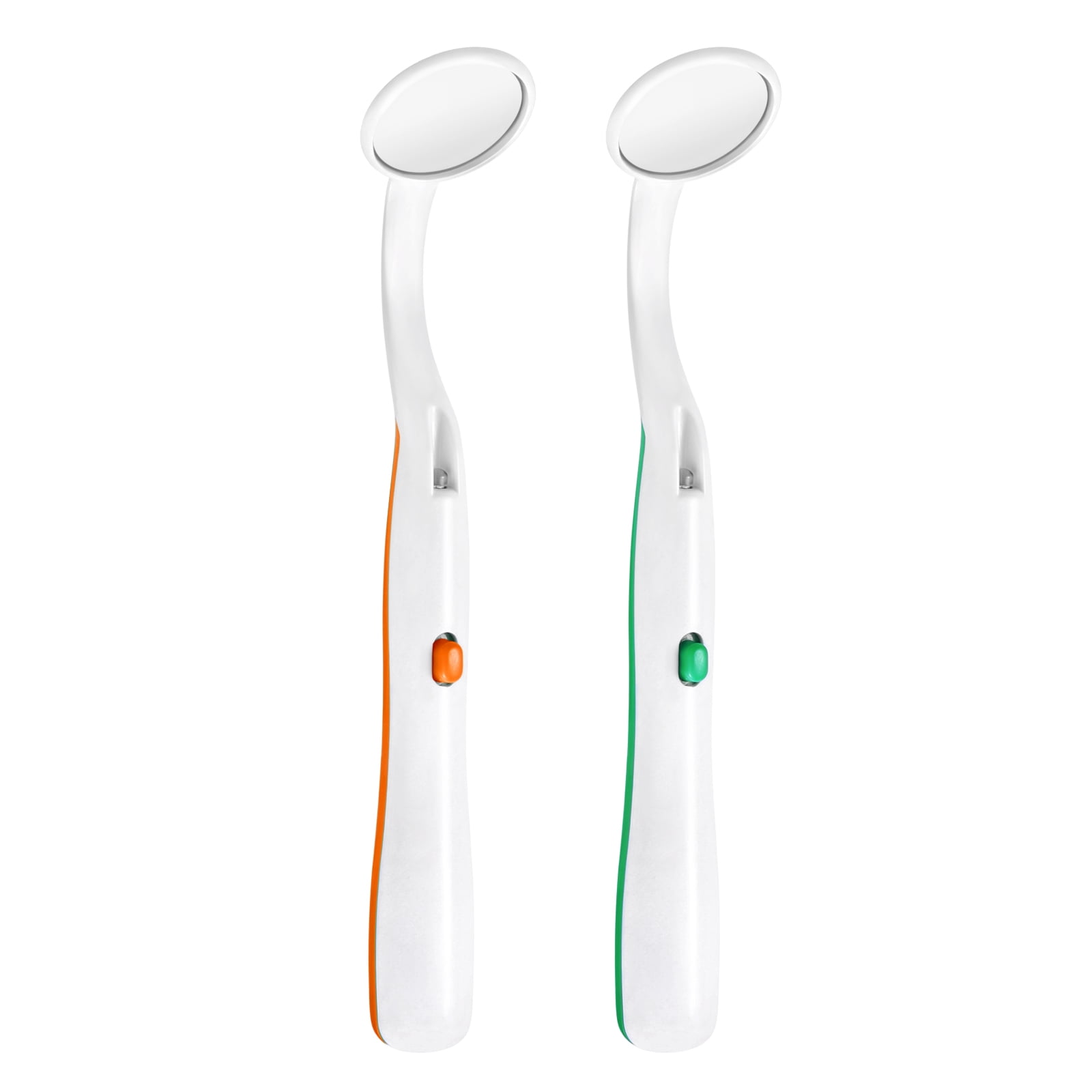 OUNONA Dental Mirror with Light Designed for Daily Use featuring Surface and Comfort Grip Handle 2 Pieces