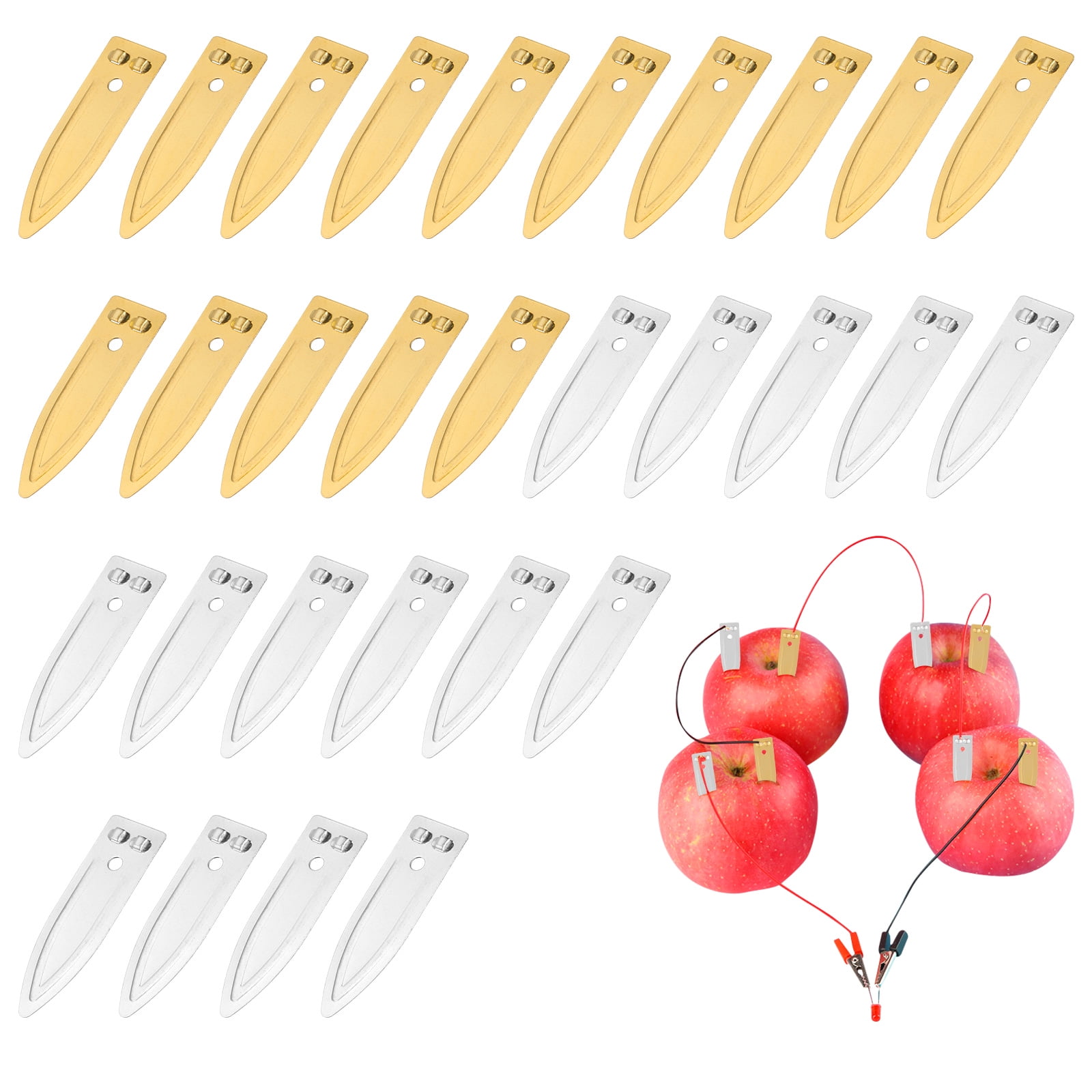Operitacx 60pcs Copper Zinc Anode Sheet For Fruit Battery Science