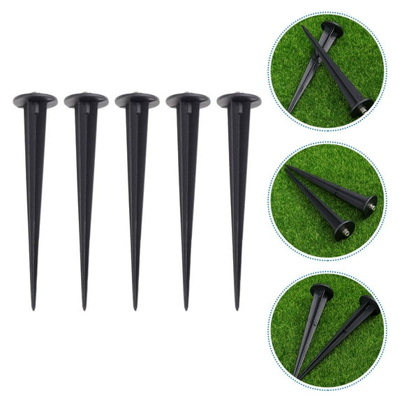 Squalise 5 Pcs Aluminum Ground Spike Stakes Outdoor Landscape Lighting Ground Spikes
