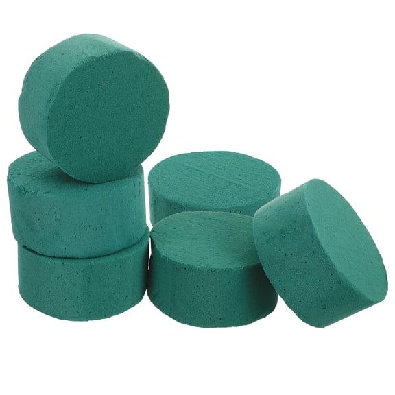 Squalise 6 Pcs Flower Arrangement Kit Strong Water Absorption Round Column Floral for Table Centerpiece Wedding Aisle Flowers Party (Green)