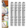 thumbnail image 1 of Moluckfu Convenient Binder Ring Loose Leaf Binder Clips Stainless Steel 6Pcs 7.07X0.79X0.79in, 1 of 6