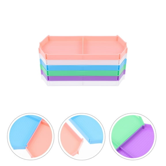 Squalise 6pcs Plastic Bead Sorting Trays Large DIY Diamond Rhinestone Plate Trays