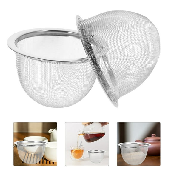 Stainless Steel Tea Filter Metal Infuser for Home Use with Silver Color and Modern Design Diameter 7.2cm Height 5cm