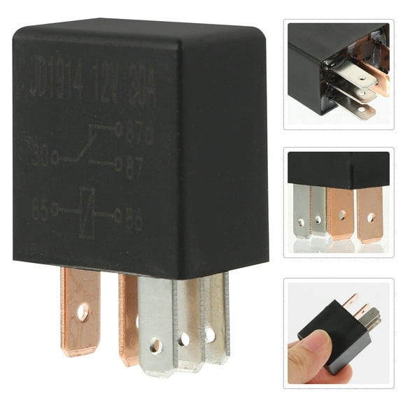 Moluckfu Auto Horn Relay 1Pcs Black Plastic Copper For Car Alarms