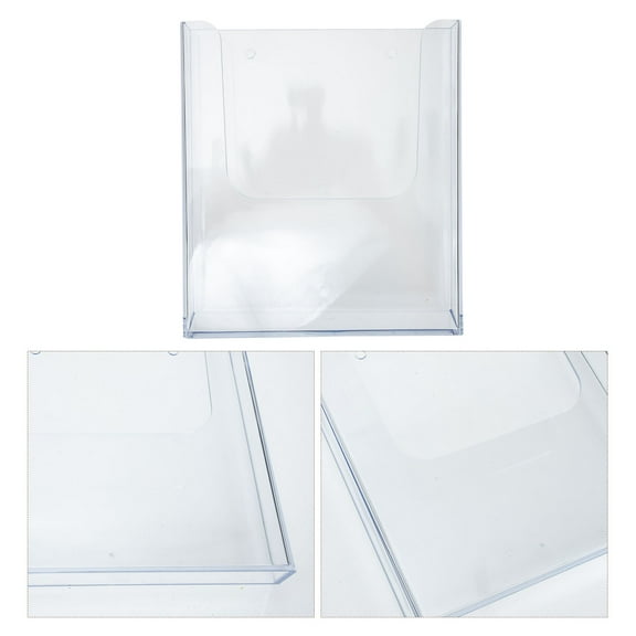 CATIEBYE Wall Mounted File Holder for Home Acrylic Transparent 1Pcs 9.8x8.7in