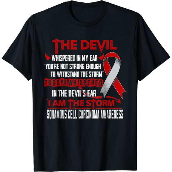 Squamous Cell Carcinoma Awareness I am the Storm Devil T-Shirt