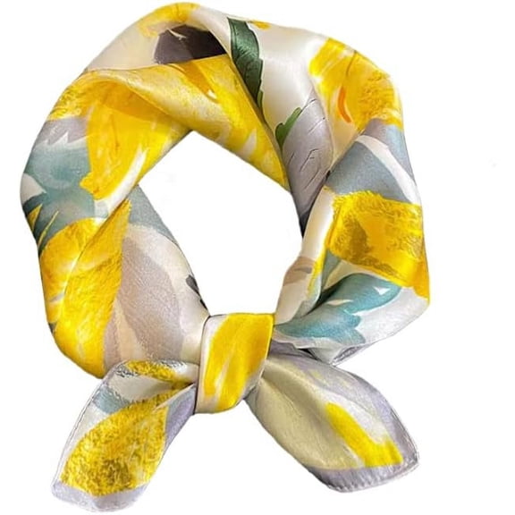 Square 100% Mulberry Silk 21'' x 21'' Hair Scarf Head Sleeping Wrap Satin Head Scarf for Women