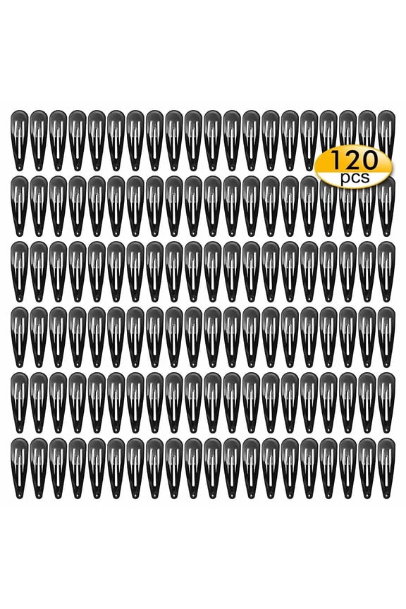 Square 120 Pack Black Hair Clips ,Non-Slip Snap Clips for Women & Girls ,Durable Hairpins for Thick Hair, Updos, Braids & Buns ,Secure Hold, Snag-Free Design