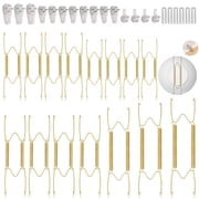 Square 15 pcs Plate Hangers for The Wall, 6/8/10/12/14/16 Inch Invisible Decorative Wall Plate Hangers, Stainless Steel Plate Wall Hangers for Display Various Sizes with Wall Hooks for Decorative