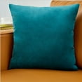 thumbnail image 1 of Square 18''x18'' Velvet Solid Colors Throw Pillow (With or Without Inserts), 1 of 9